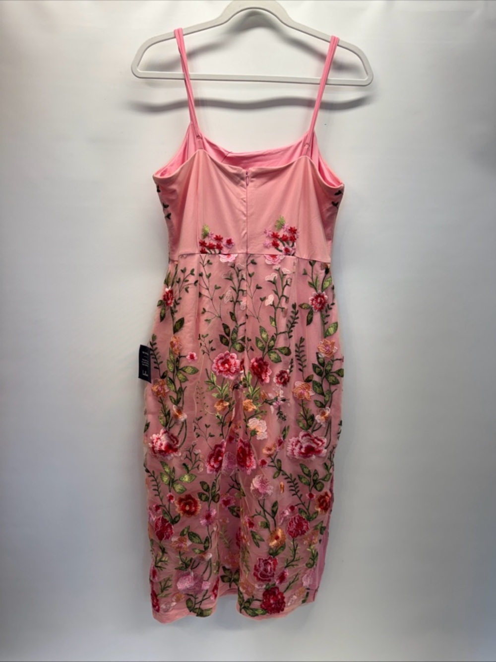 NWT Lulus Sz L Blooming For Love Pink Floral Embroidered Midi Dress Party Prom - Picture 8 of 15